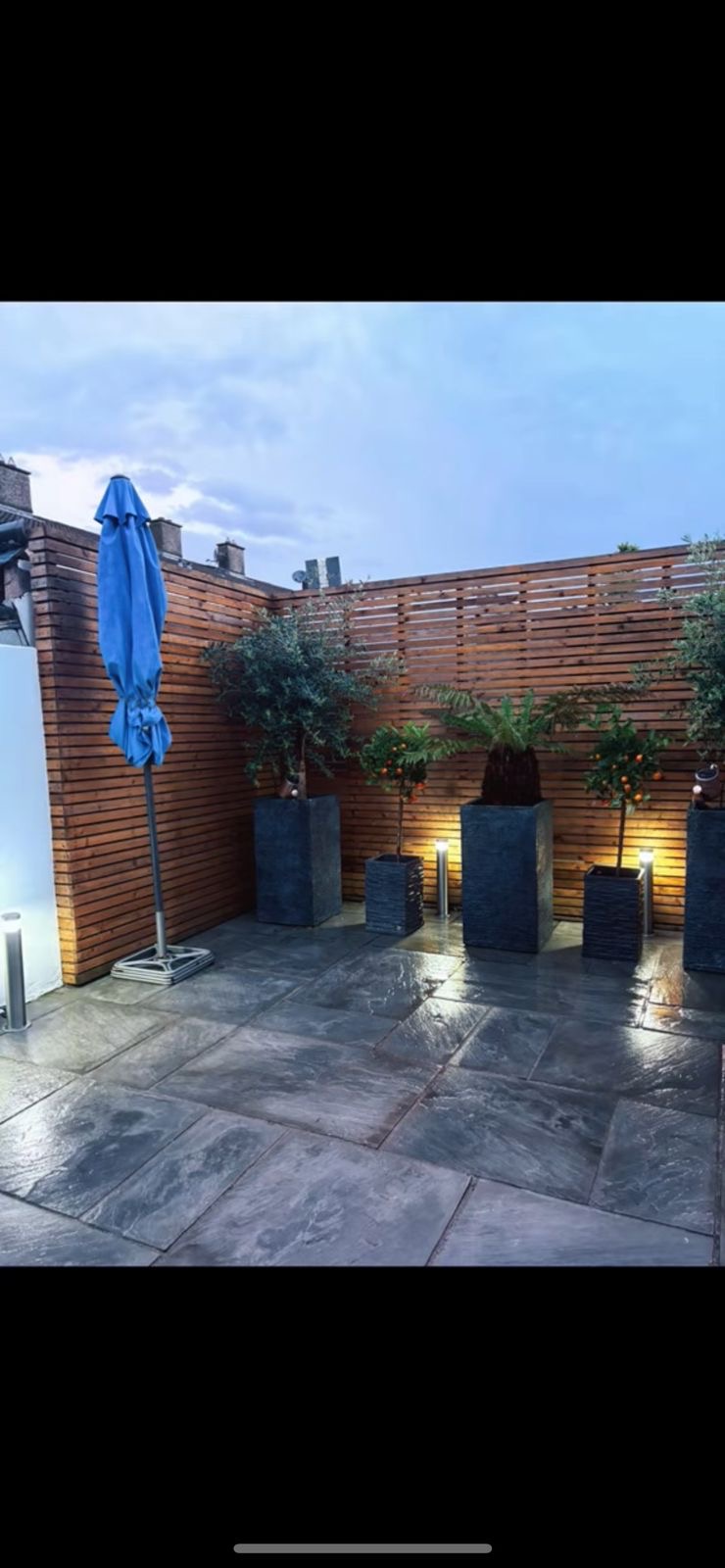 Patio lighting setup